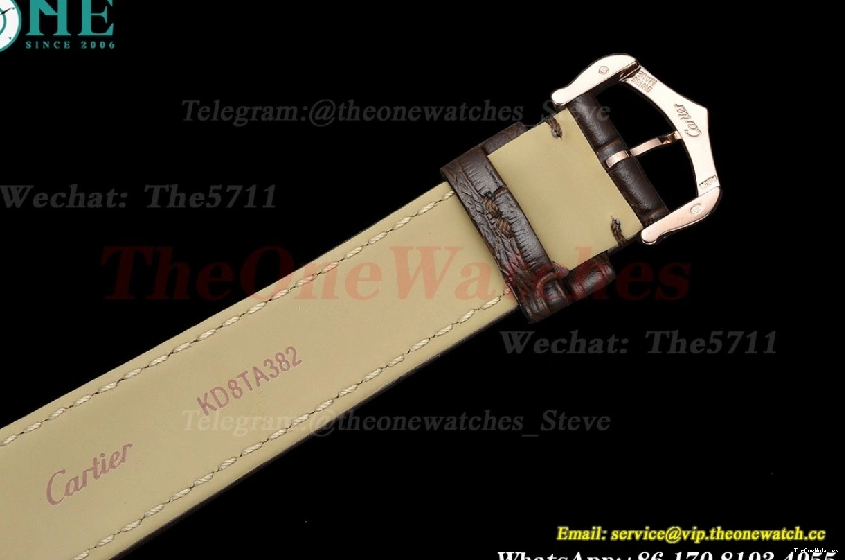 Tank White Brown Quartz Dial RG LE 25.5mm F1F Louis 0418